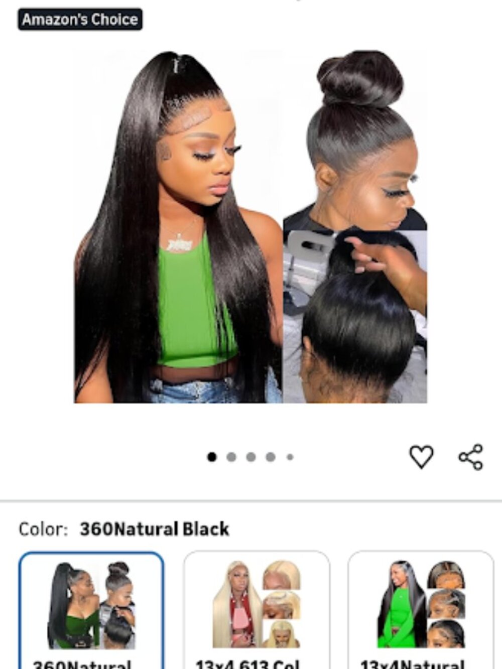 Straight 360 Lace Front Wigs Human Hair Pre Plucked 26 Inch 200% Density